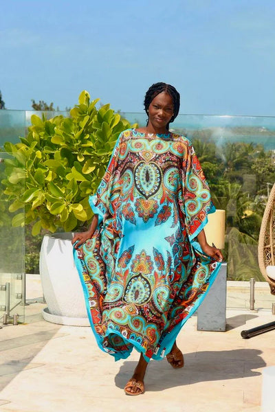 Turquoise Spider Caftan