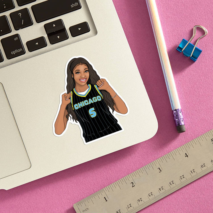 Angel Reese Chicago Basketball Die Cut Sticker