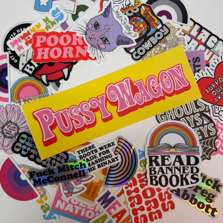 Pussy Wagon Bumper Sticker