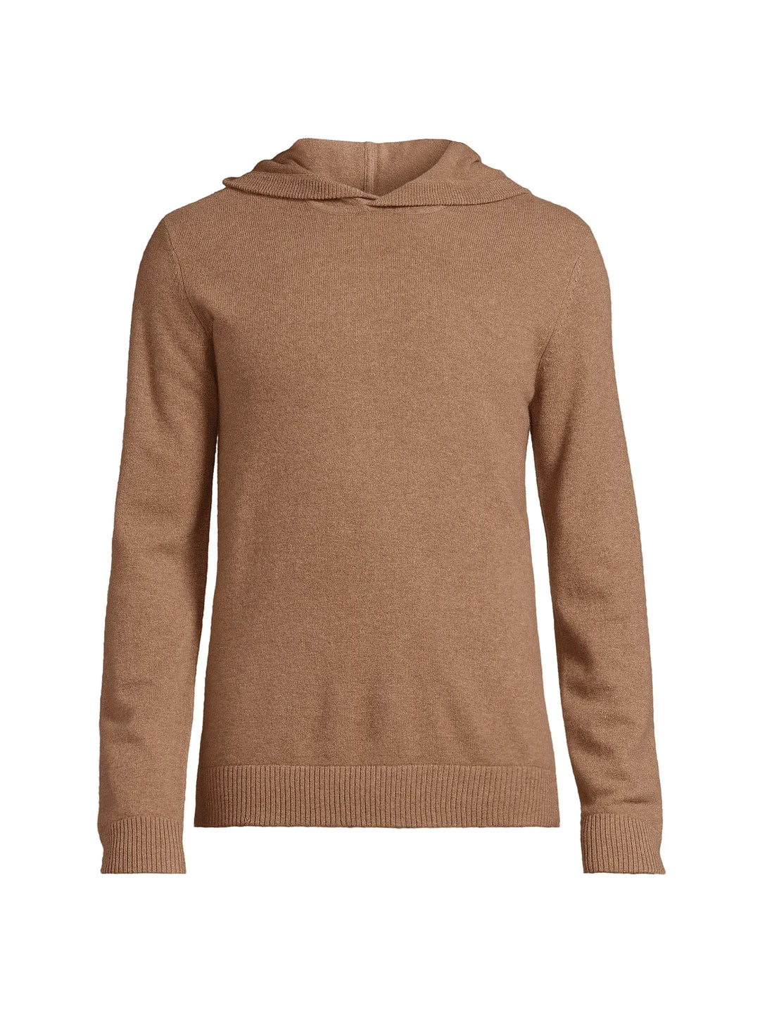 100% Cashmere Hooded Pullover Camel