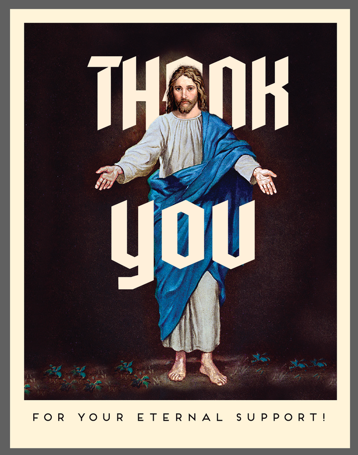 JESUS ETERNAL SUPPORT thank you card