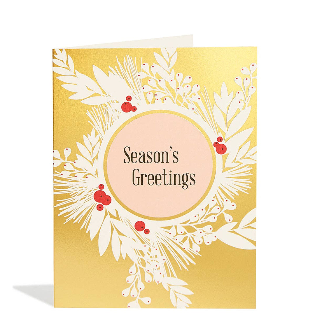 Gilded Wreath |Seasons Greetings Card