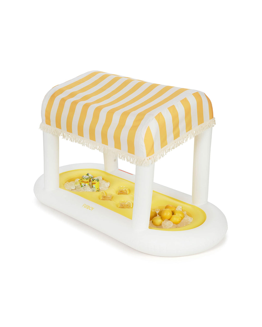 Floating Cabana Bar Yellow Stripes