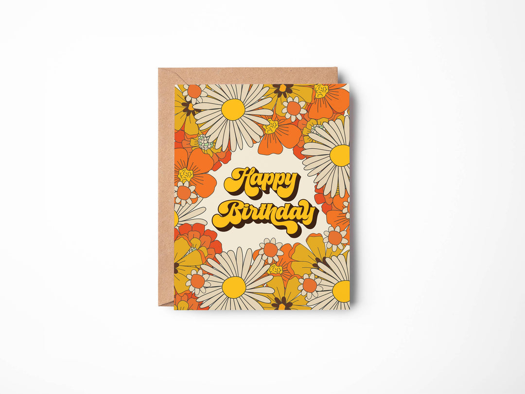 Retro Happy Birthday Card