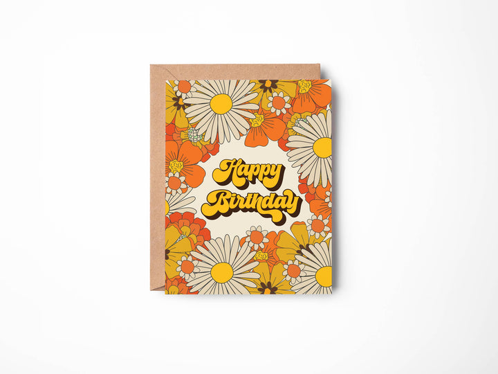 Retro Happy Birthday Card