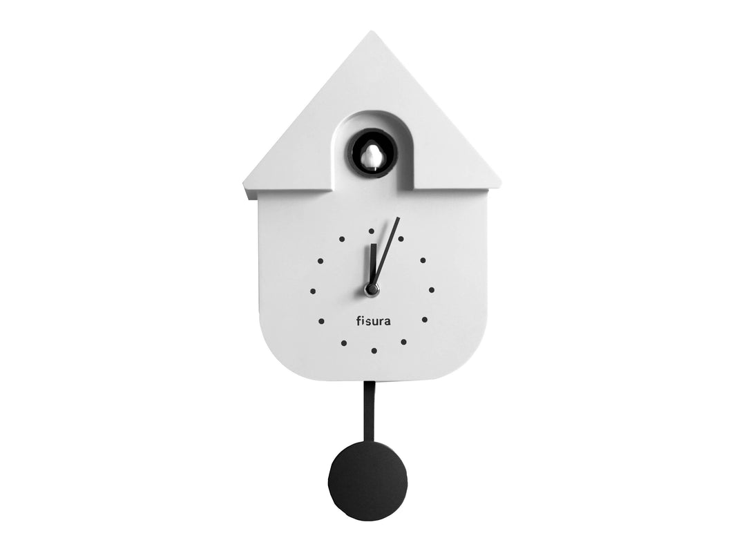 White Little-House Cuckoo Clock with Dial