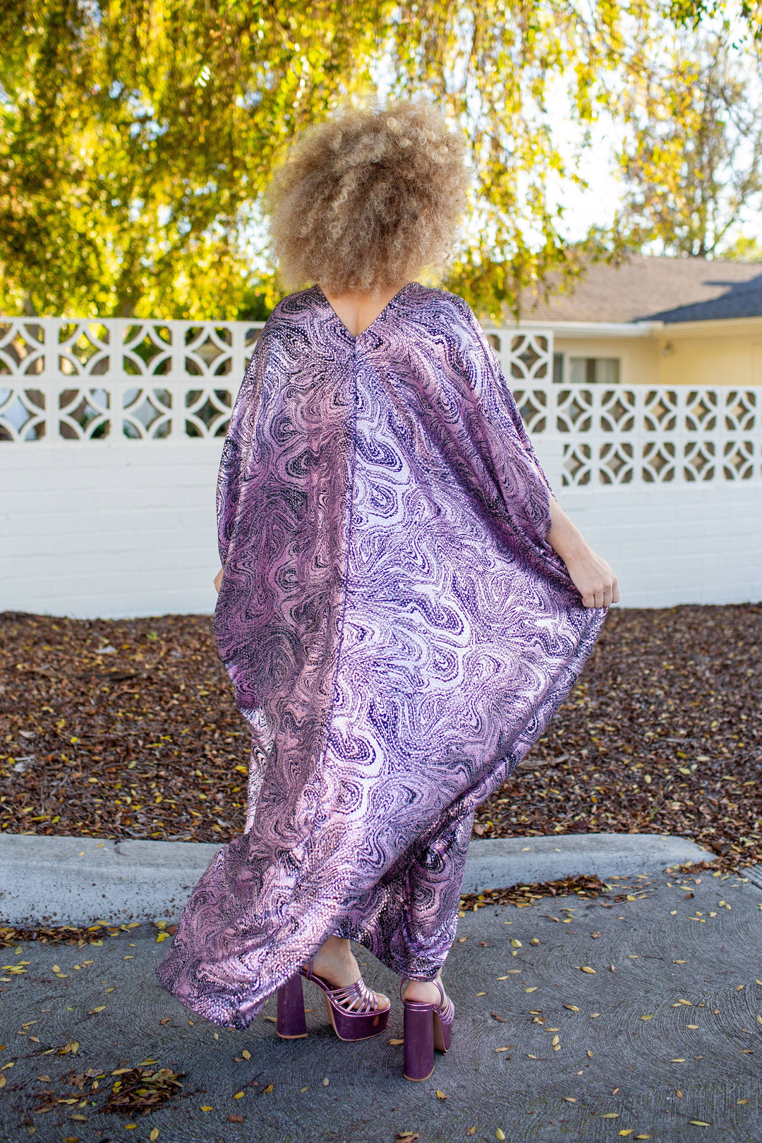Violet Current Sequin Caftan