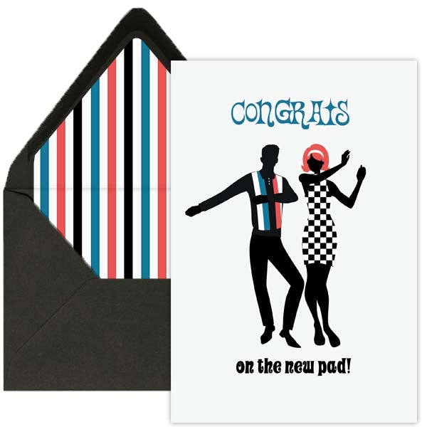 Mod Dancers Congrats on the New Pad Housewarming Card