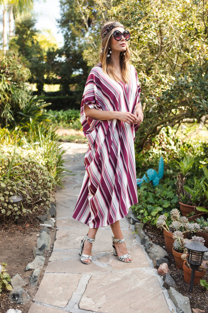 Mulberry Stripe Caftan