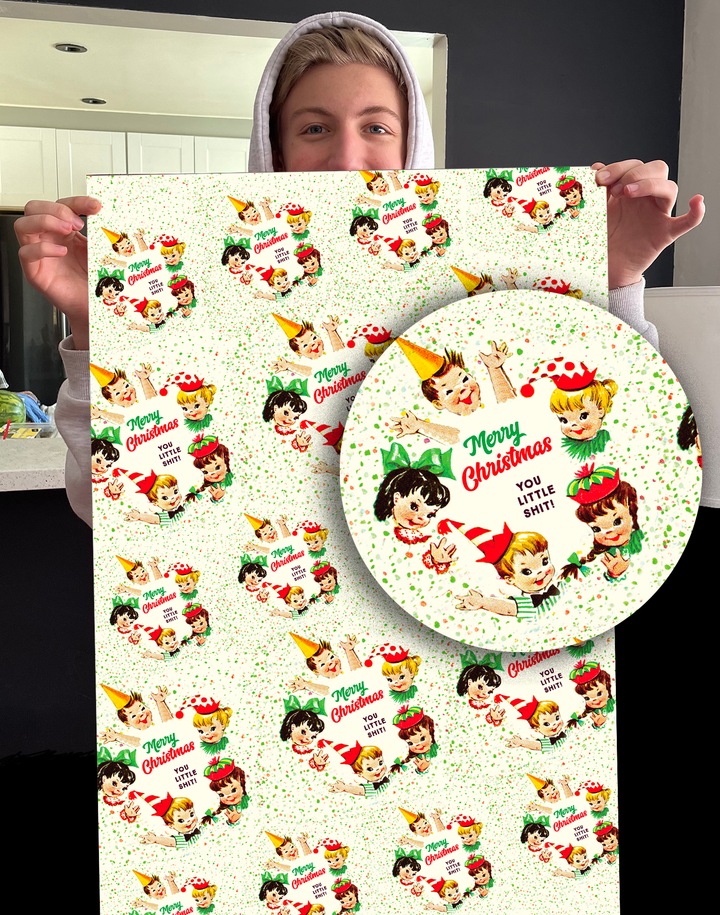 YOU LIL' SHITMAS! Giftwrap rolls or flat