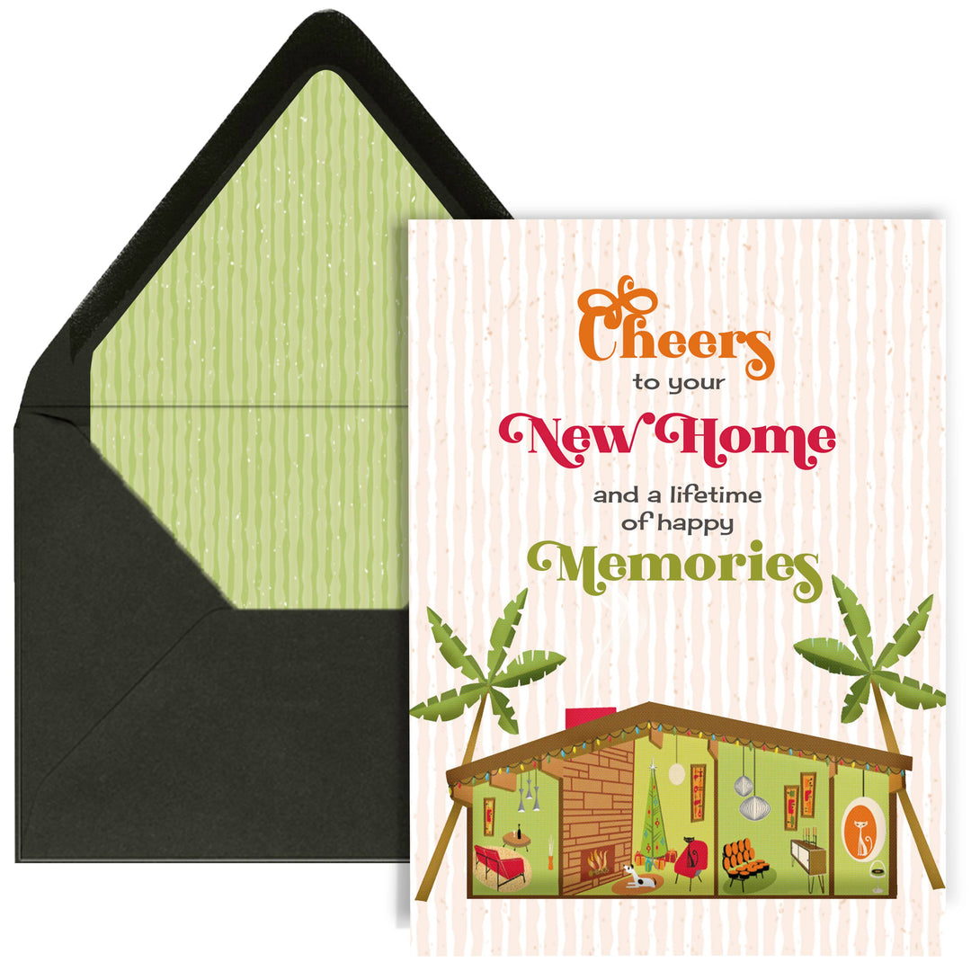 Home and Memories Mid Century Modern Greeting Card