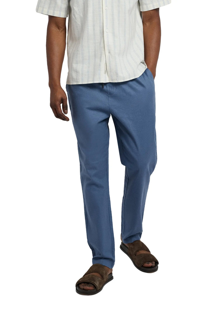 Stretch Linen Pull-On Pant Vintage Indigo