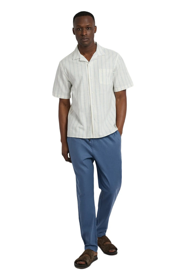 Stretch Linen Pull-On Pant Vintage Indigo