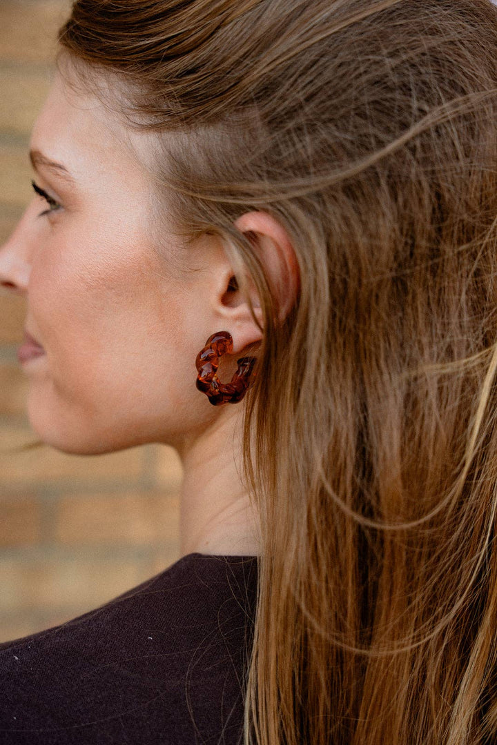 Ramona Hoop Earrings - Amber