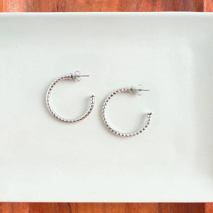 Luxe Harlow Hoop Earrings - Silver