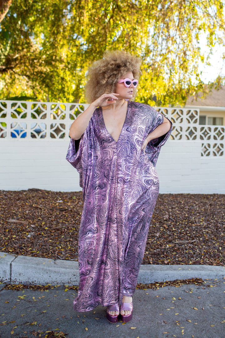 Violet Current Sequin Caftan