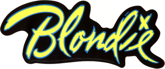 Sticker - Blondie - Yellow And Blue Logo On Black - 6"