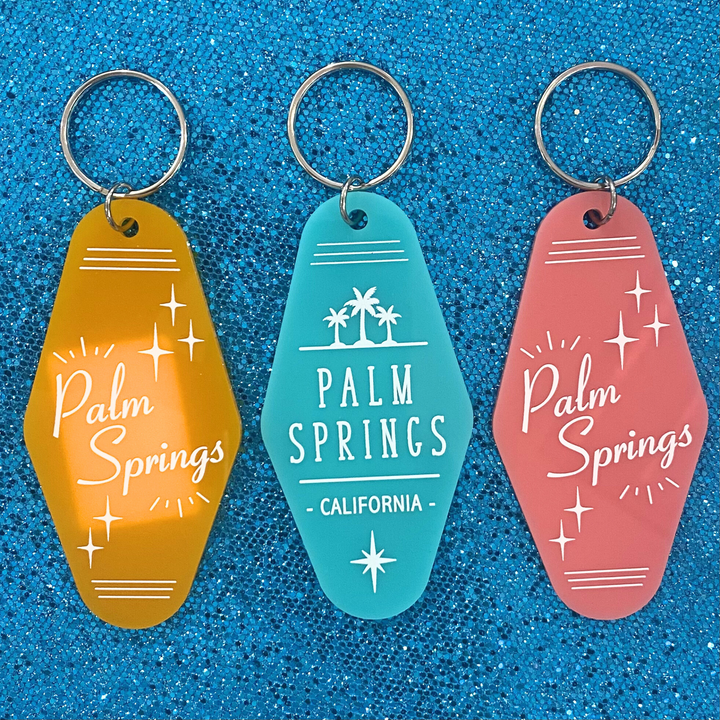 Orange Palm Springs Keychain