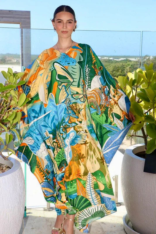Jaguar Garden Full Length Caftan