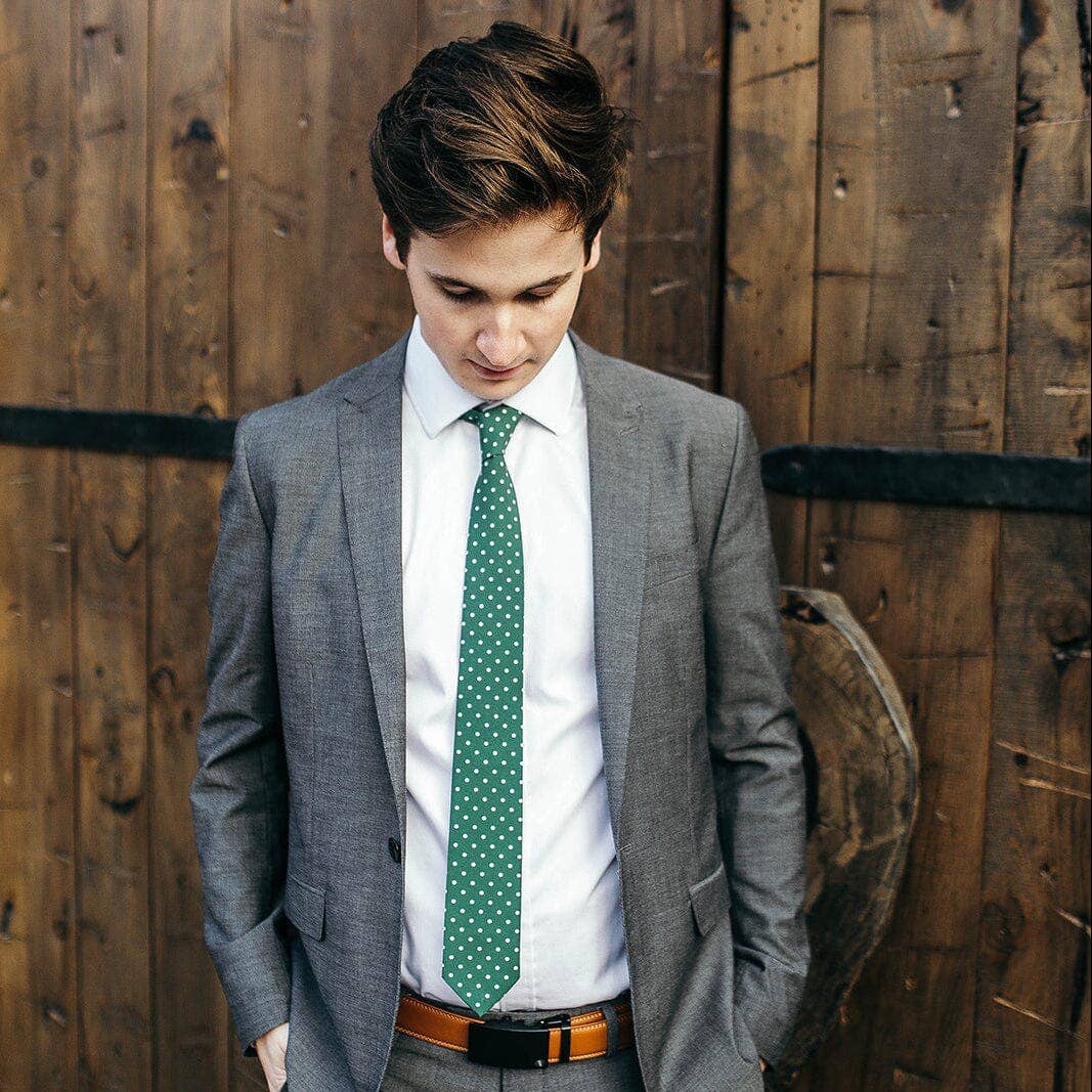 Dublin - Green Polka Dot Tie
