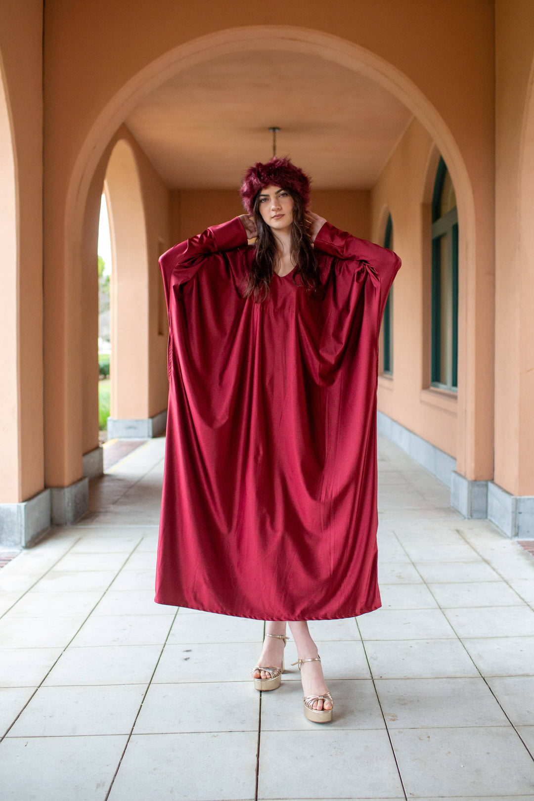 Gracie Caftan in Deep Rust