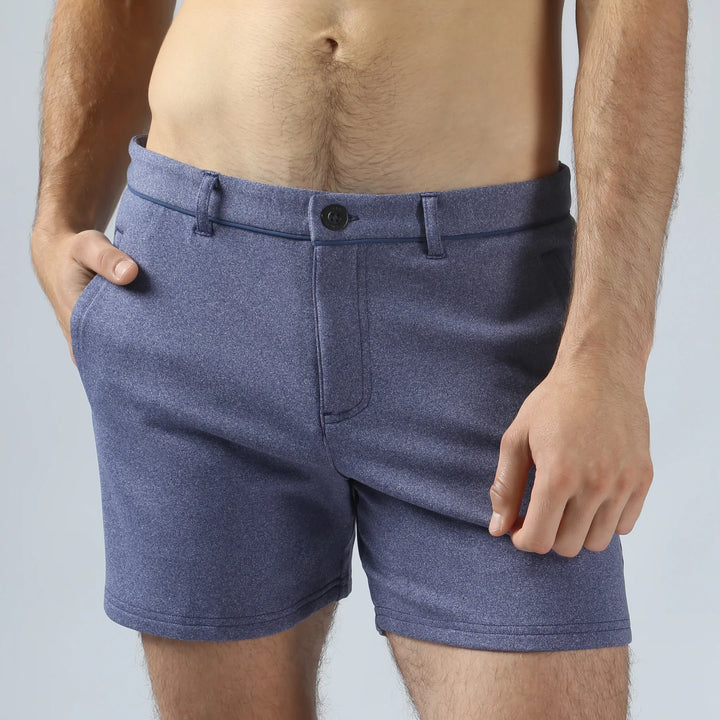 Holler 5" Solid Stretch Shorts Heather Black