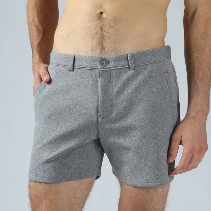 Holler 5" Solid Stretch Shorts Heather Grey