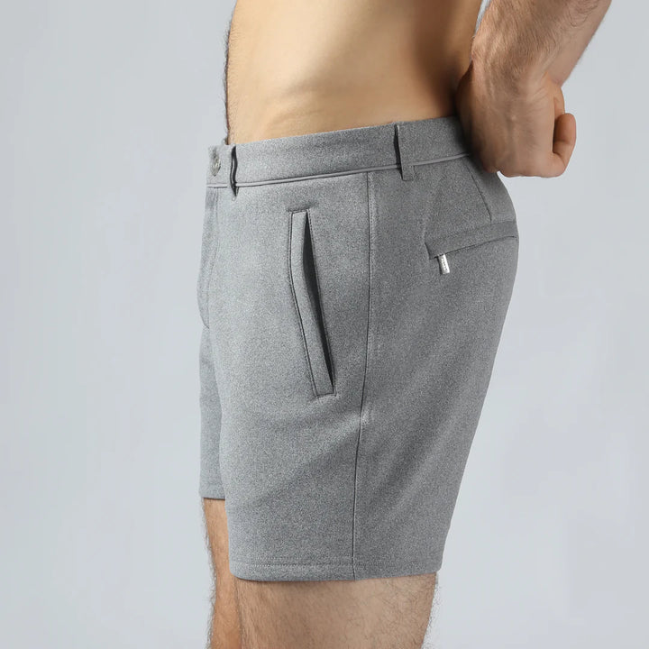 Holler 5" Solid Stretch Shorts Heather Grey
