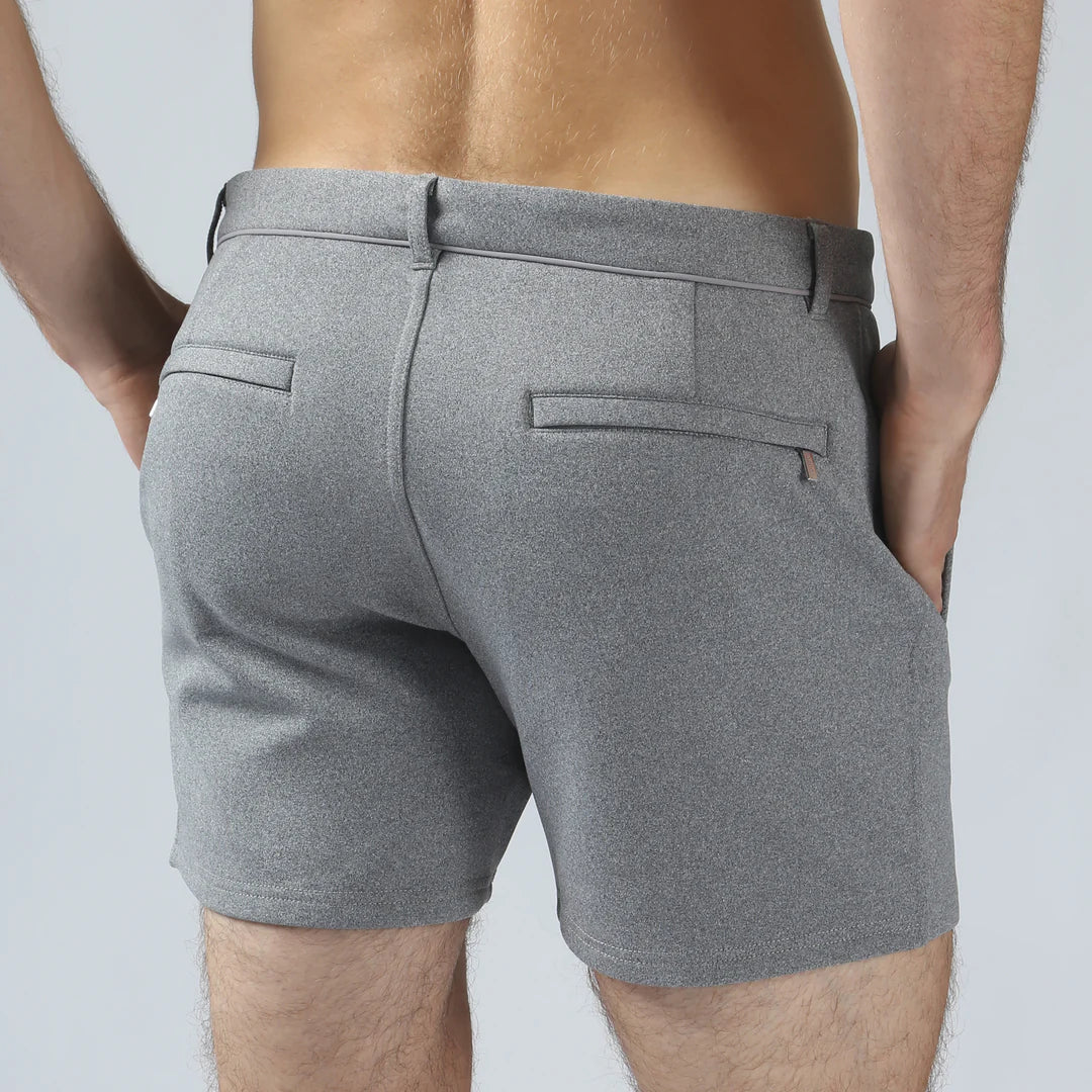Holler 5" Solid Stretch Shorts Heather Grey