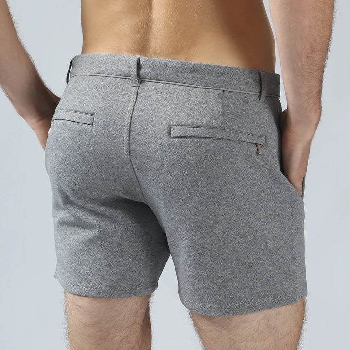 Holler 5" Solid Stretch Shorts Heather Grey