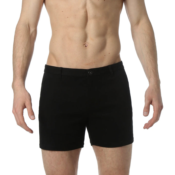 Holler 5" Solid Stretch Shorts Heather Black