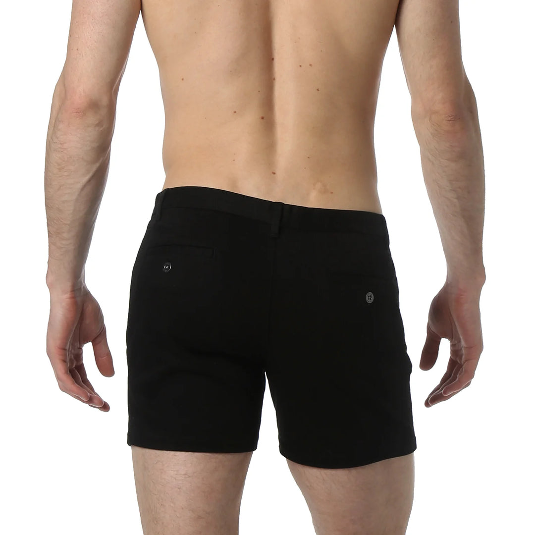 Holler 5" Solid Stretch Shorts Heather Black