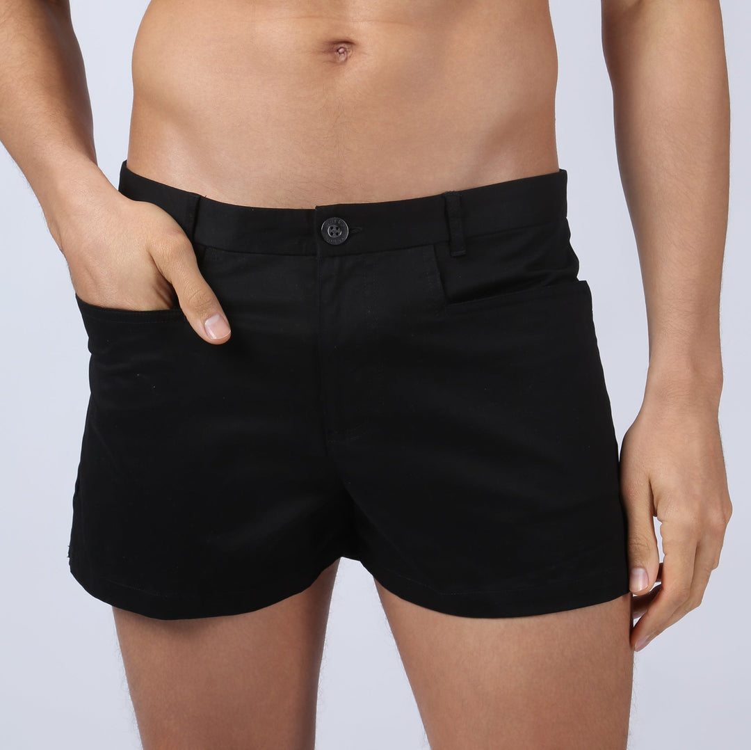NEW- Black Solid Summit Short - Parke & Ronen