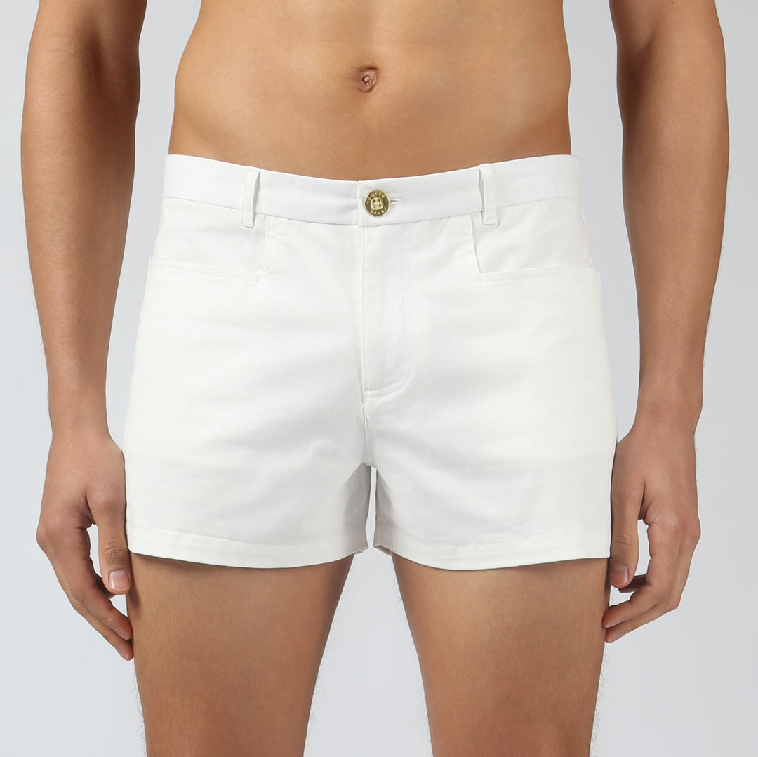 NEW- White Solid Summit Short - Parke & Ronen