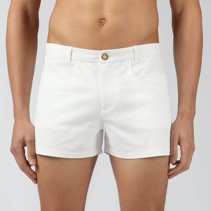 NEW- White Solid Summit Short - Parke & Ronen