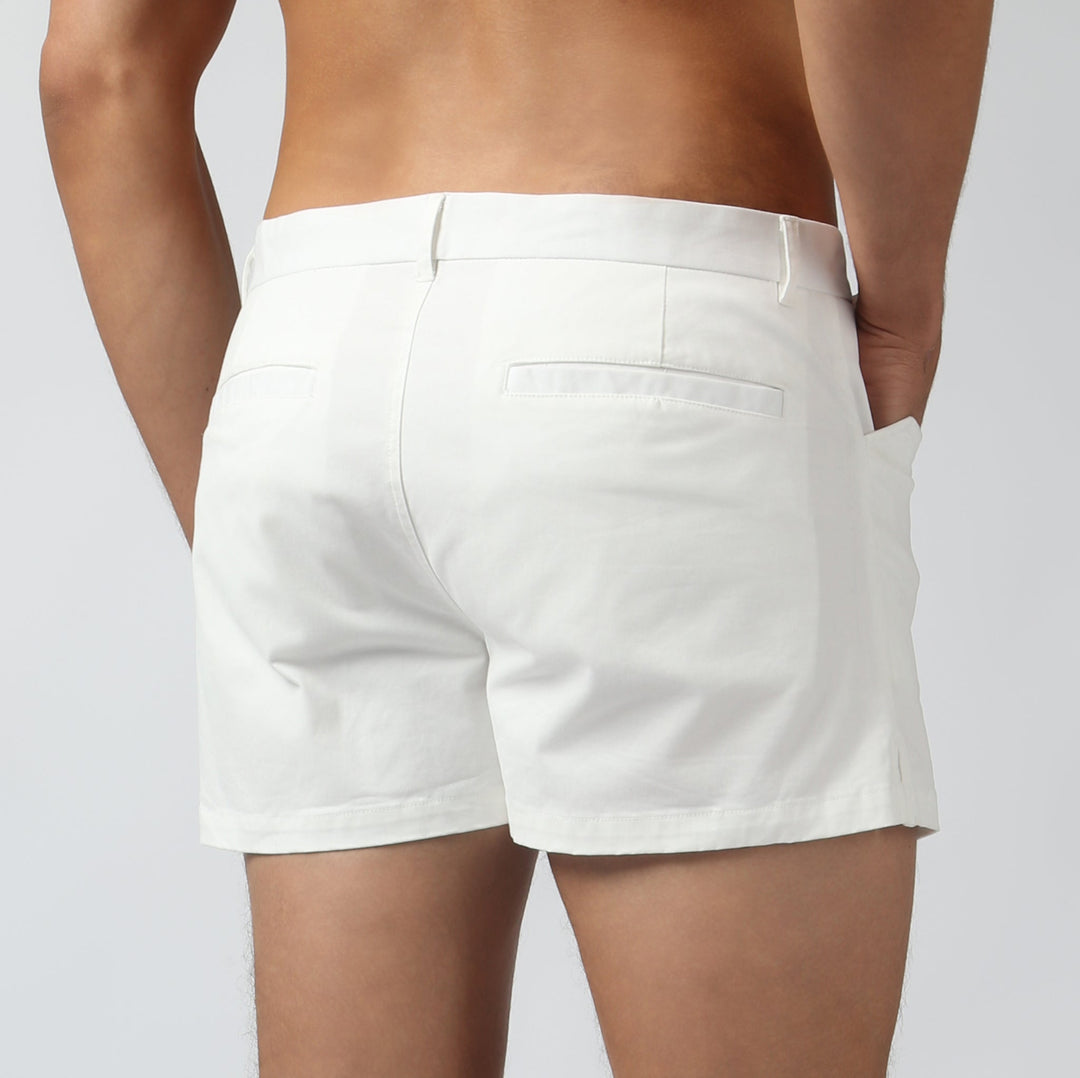 NEW- White Solid Summit Short - Parke & Ronen