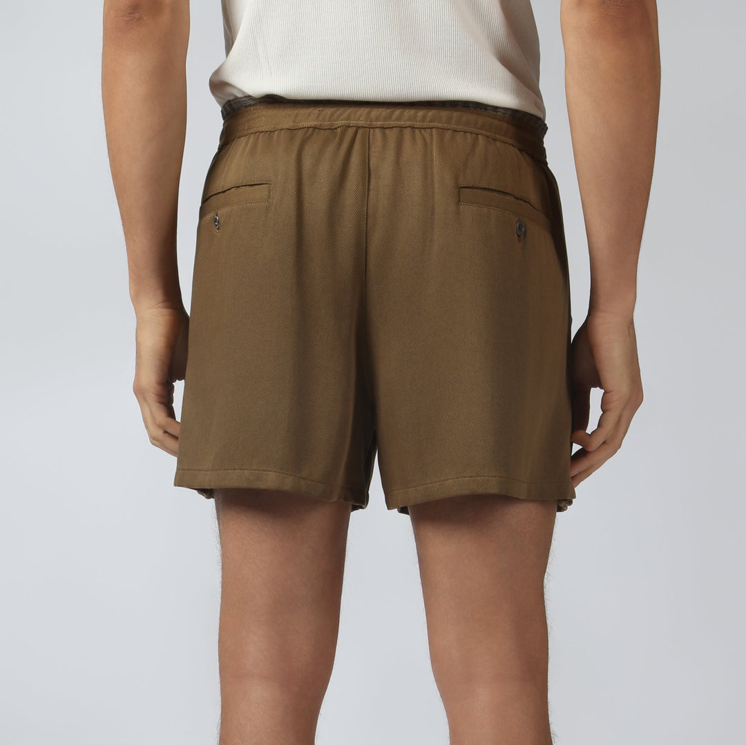 NEW- Dark Taupe Savoy Solid Short - Parke & Ronen