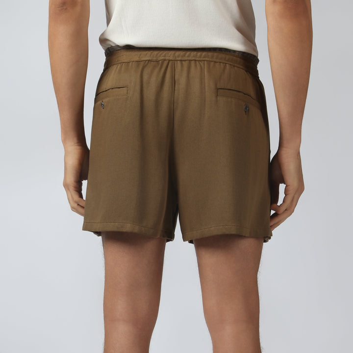 NEW- Dark Taupe Savoy Solid Short - Parke & Ronen