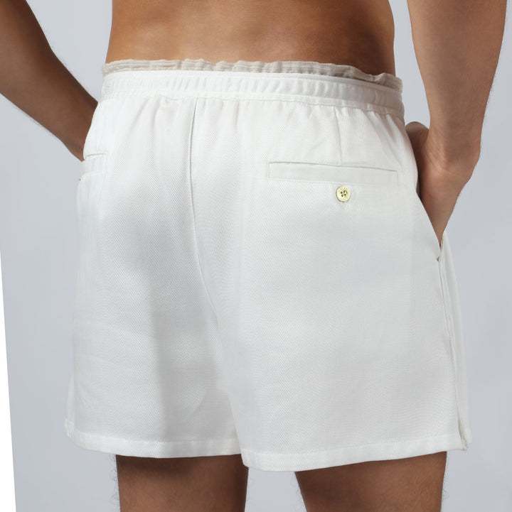 NEW- White Savoy Solid Short - Parke & Ronen