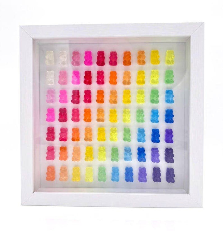 Hand-Sculpted Gummy Bear Resin Art Shadow Box