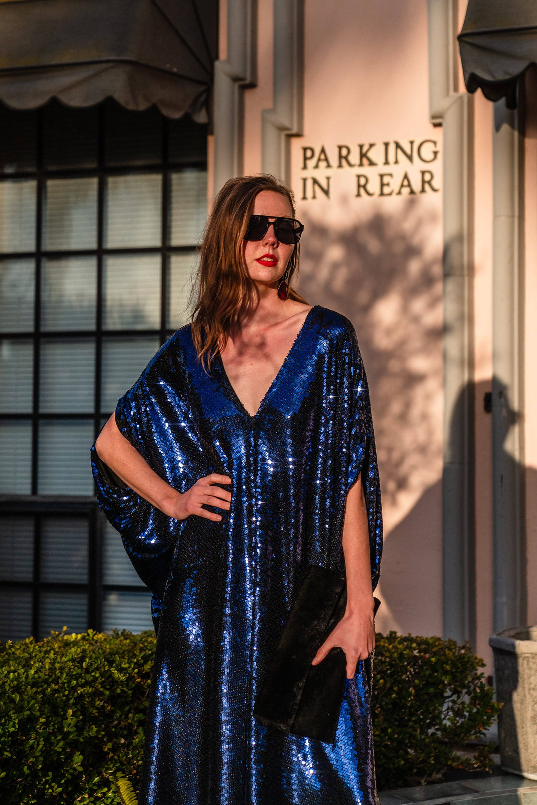 Night Sapphire Sequin Caftan