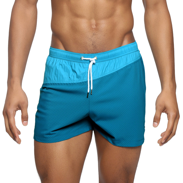 NEW- Peacock Neo Vector Swim Short - Parke & Ronen
