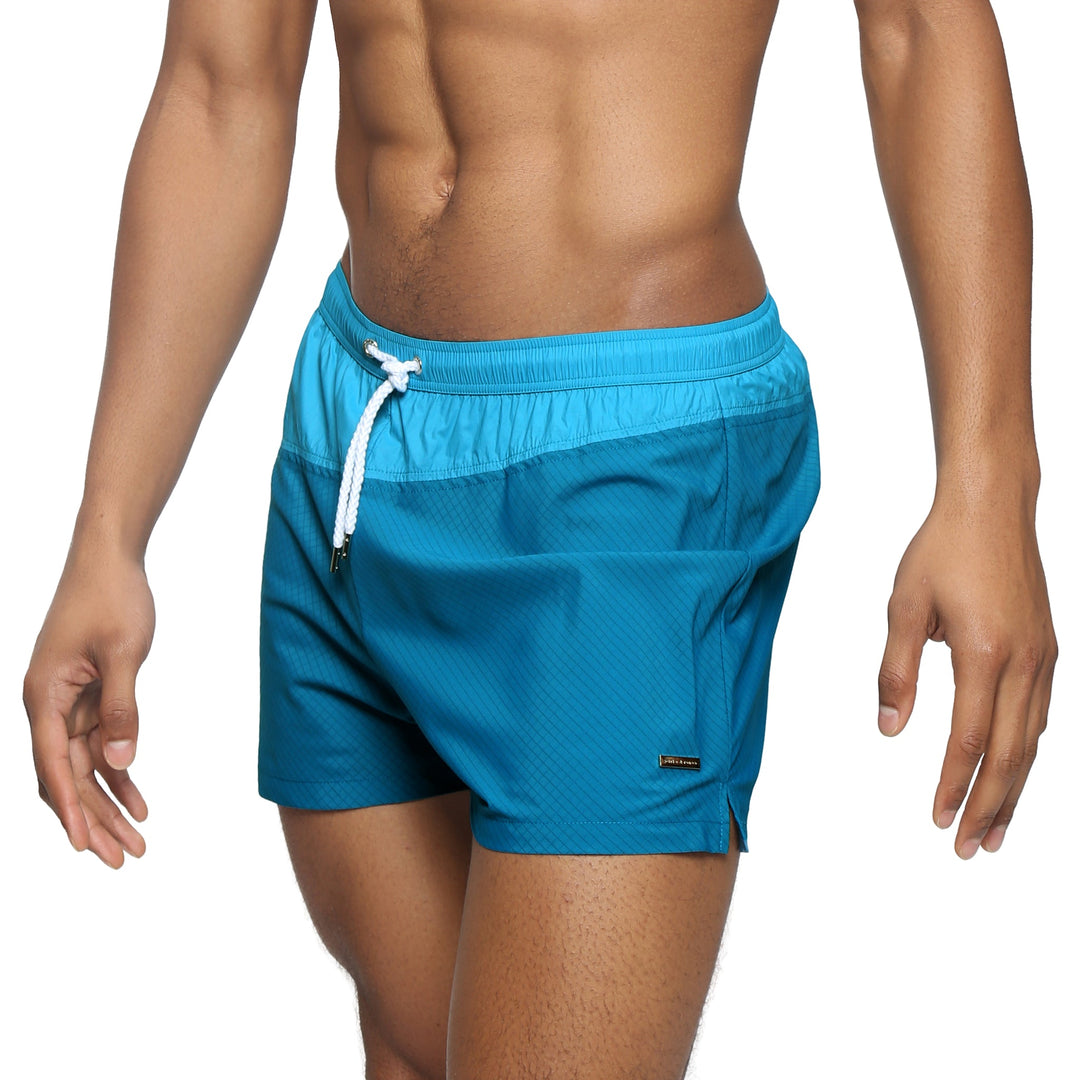 NEW- Peacock Neo Vector Swim Short - Parke & Ronen