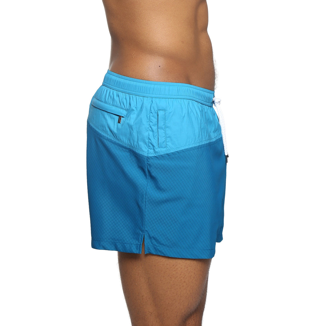 NEW- Peacock Neo Vector Swim Short - Parke & Ronen