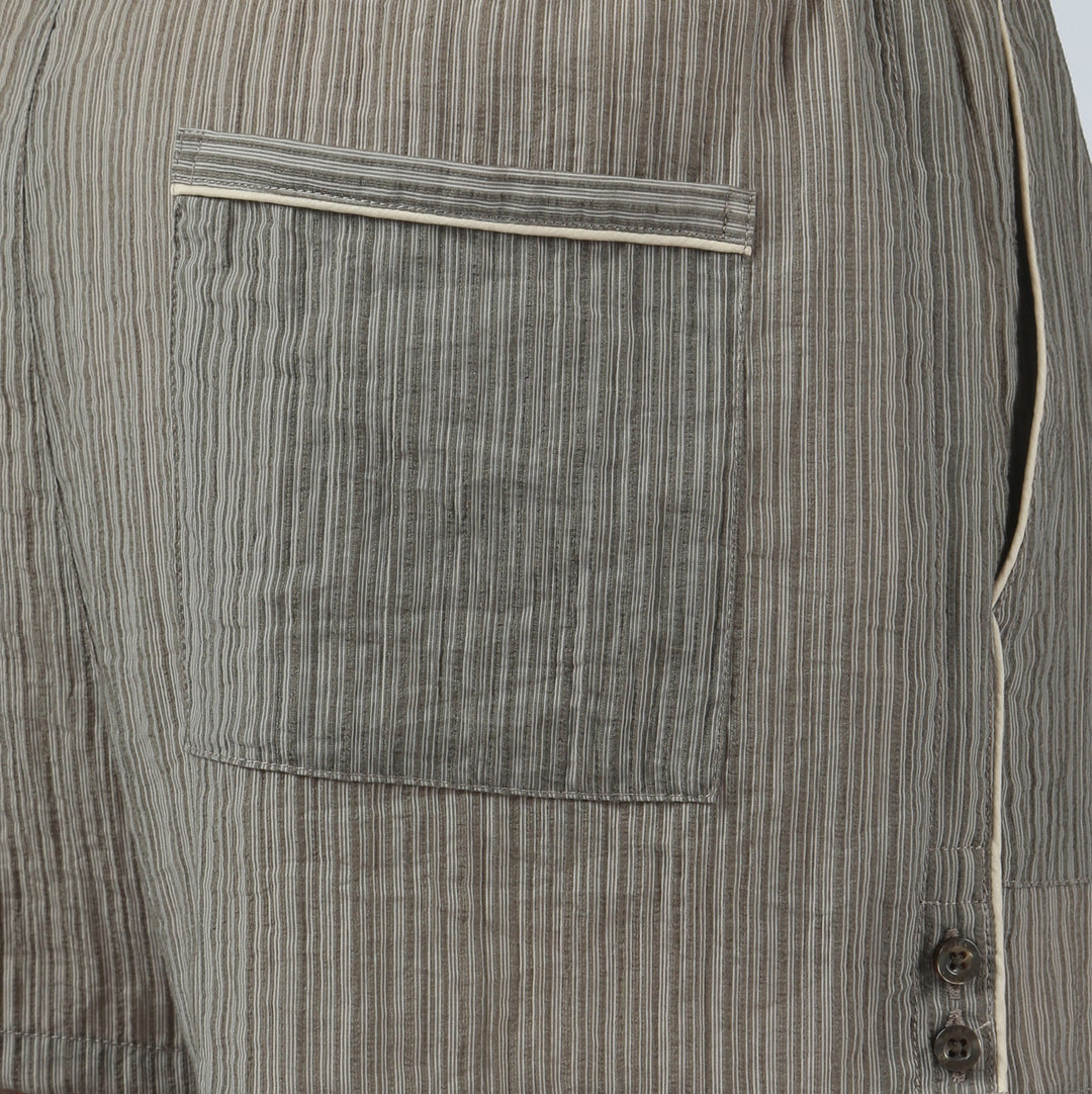 NEW- Driftwood Pebble Stripe PJ Short - Parke & Ronen