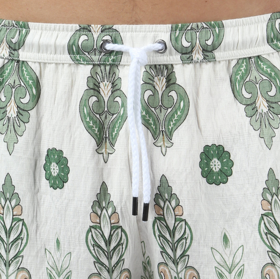 NEW- Emerald Medallion Printed Lounge Short - Parke & Ronen