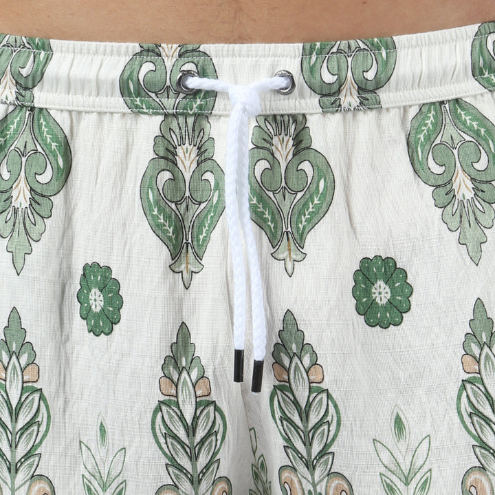 NEW- Emerald Medallion Printed Lounge Short - Parke & Ronen