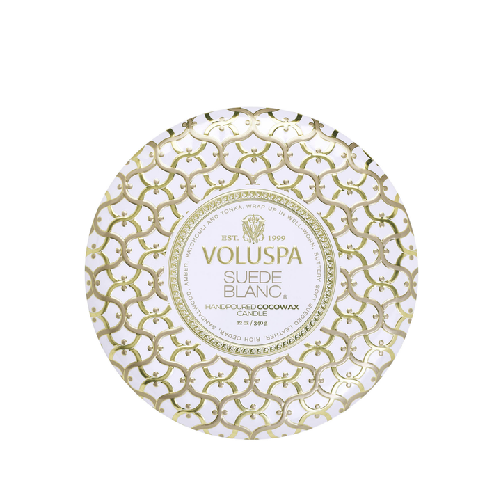 Suede Blanc 3 Wick Tin Candle