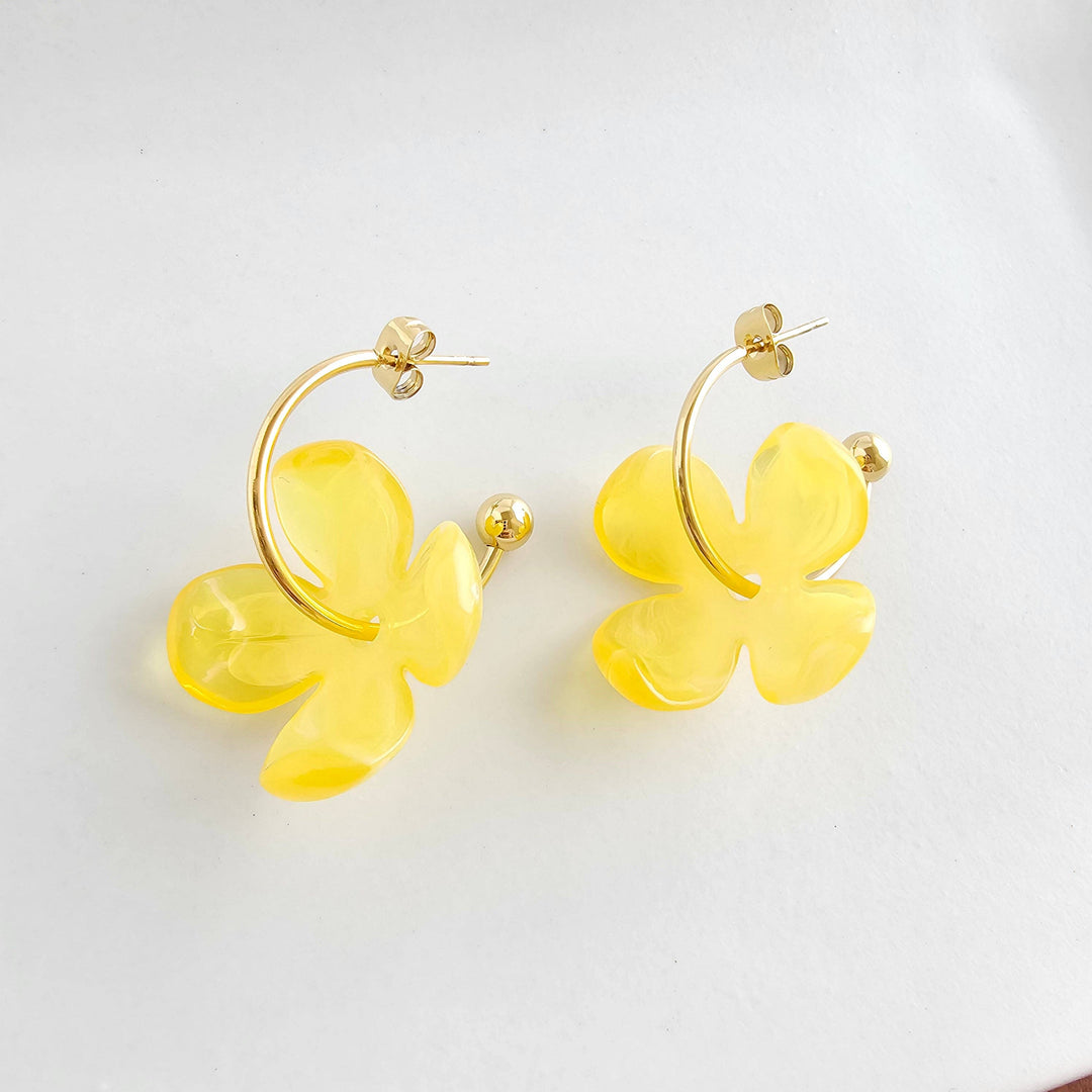 Primrose Hoops - Lemon Yellow