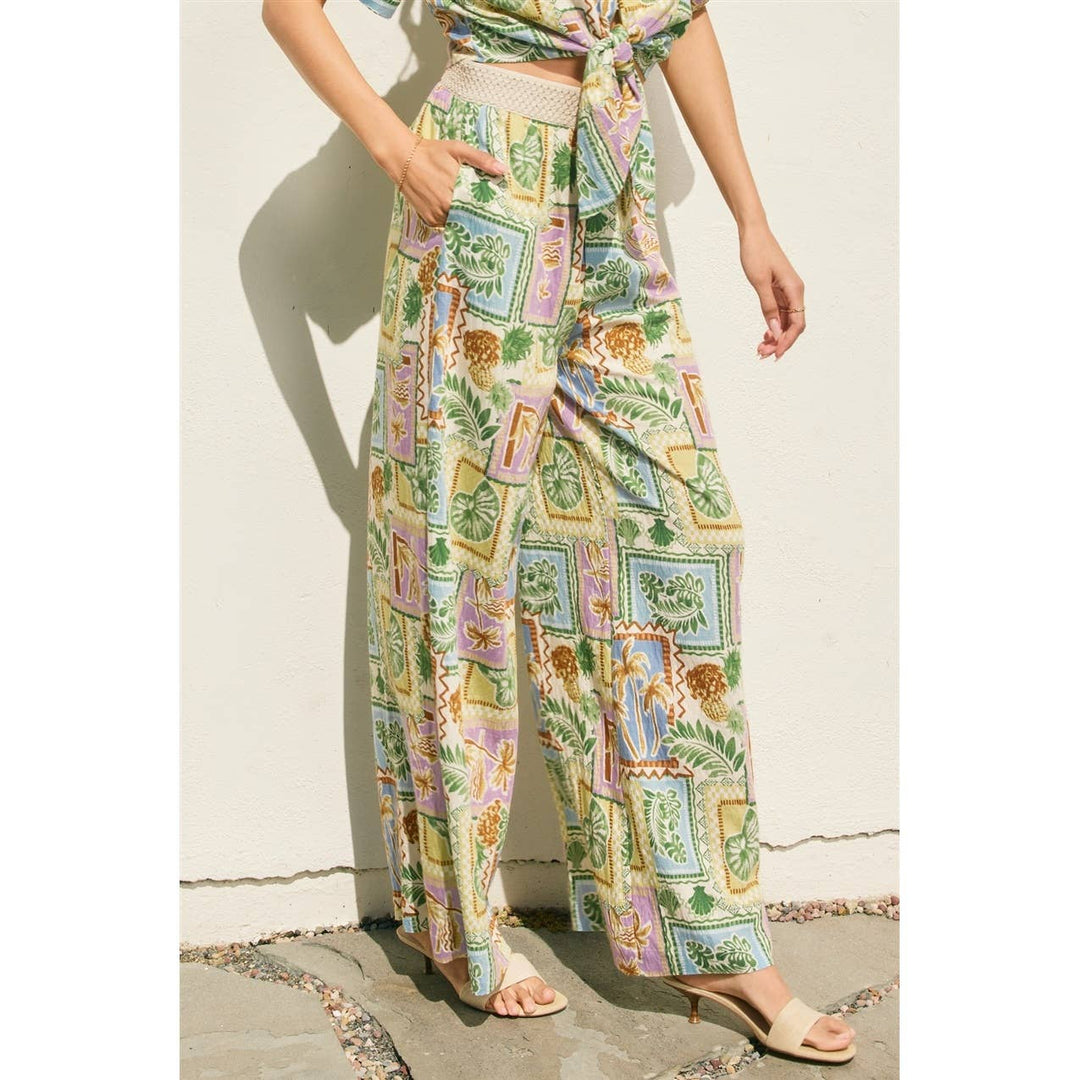 Offshore Decorative Knit Waist Pants